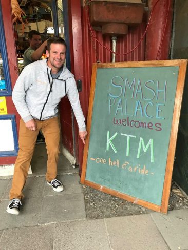Mark liking the Kiwi hospitality!