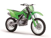 2024 Kawasaki K L X 300 R Lime Green colorway studio front right angled profile